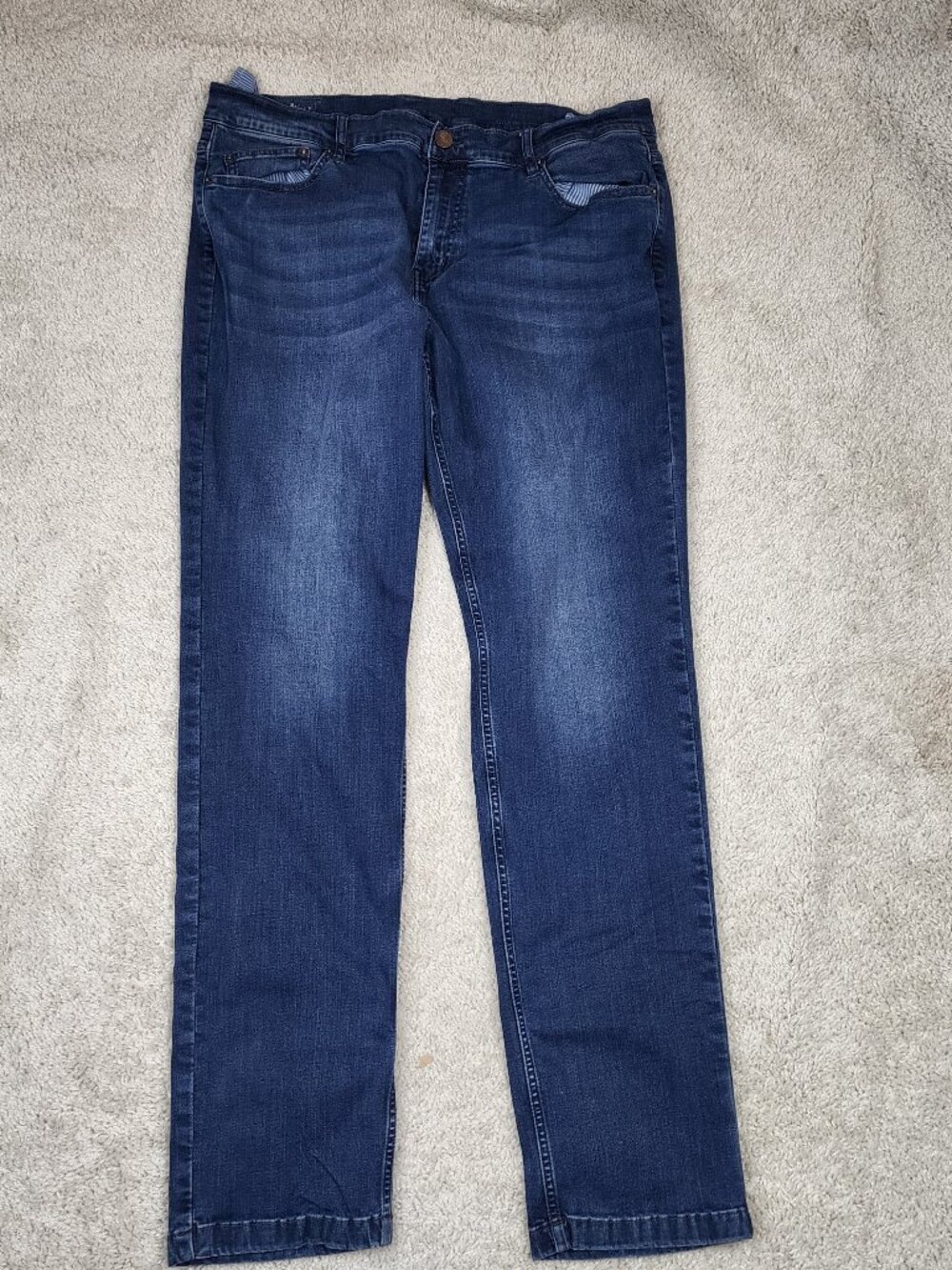 Mugsy Jeans Mens 36x33 Black Tapered Dark Wash Stretch 5 Pocket NO TAGS READ USA